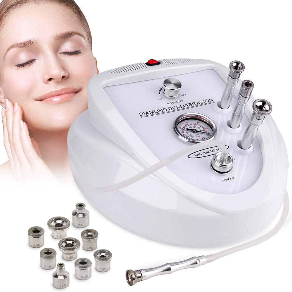 Professional Diamond Microdermabrasion Machine for Face - 65-68cmHg Suction Power, At-Home Facial Care & Skin Exfoliation Tool - Perfect for Anti-Aging, Blackhead Removal & Glowing Skin