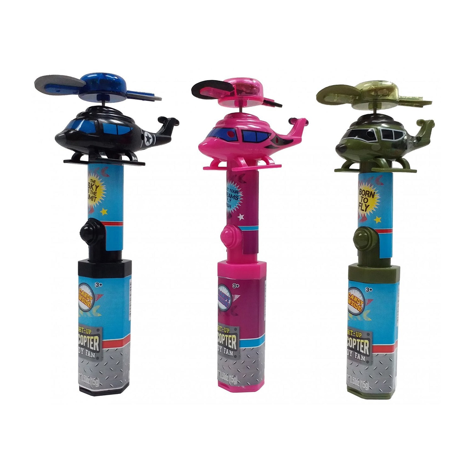 CandyRific Light Up Helicopter Fan - 12 Pack | Fun LED Spinning Toy for Kids, Party Favors, Summer Outdoor Activities & Birthday Gifts