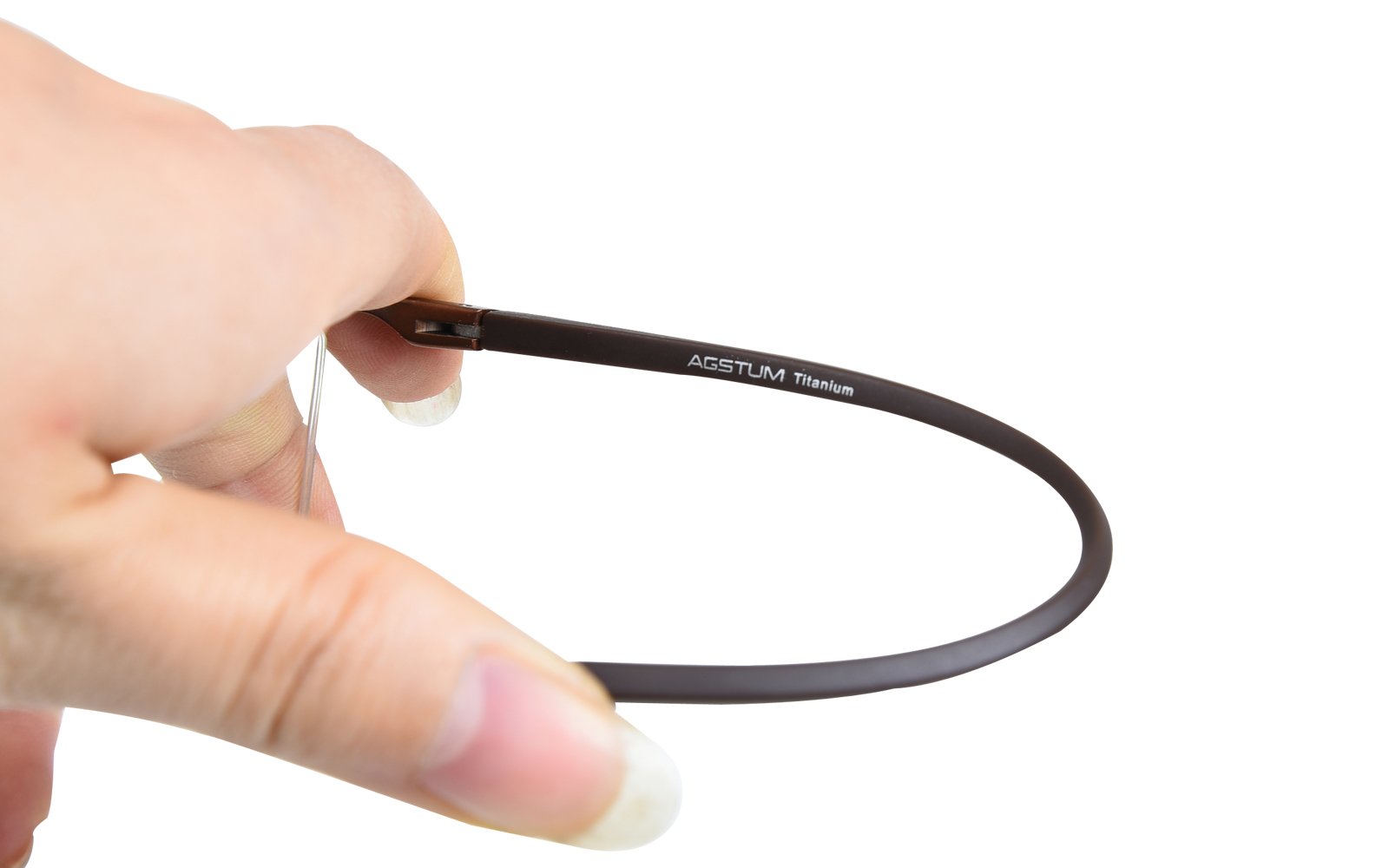 Agstum Blue Light Blocking Glasses - Anti-Fatigue Titanium Half Rimless Computer Eyewear for Office Work & Screen Time Protection