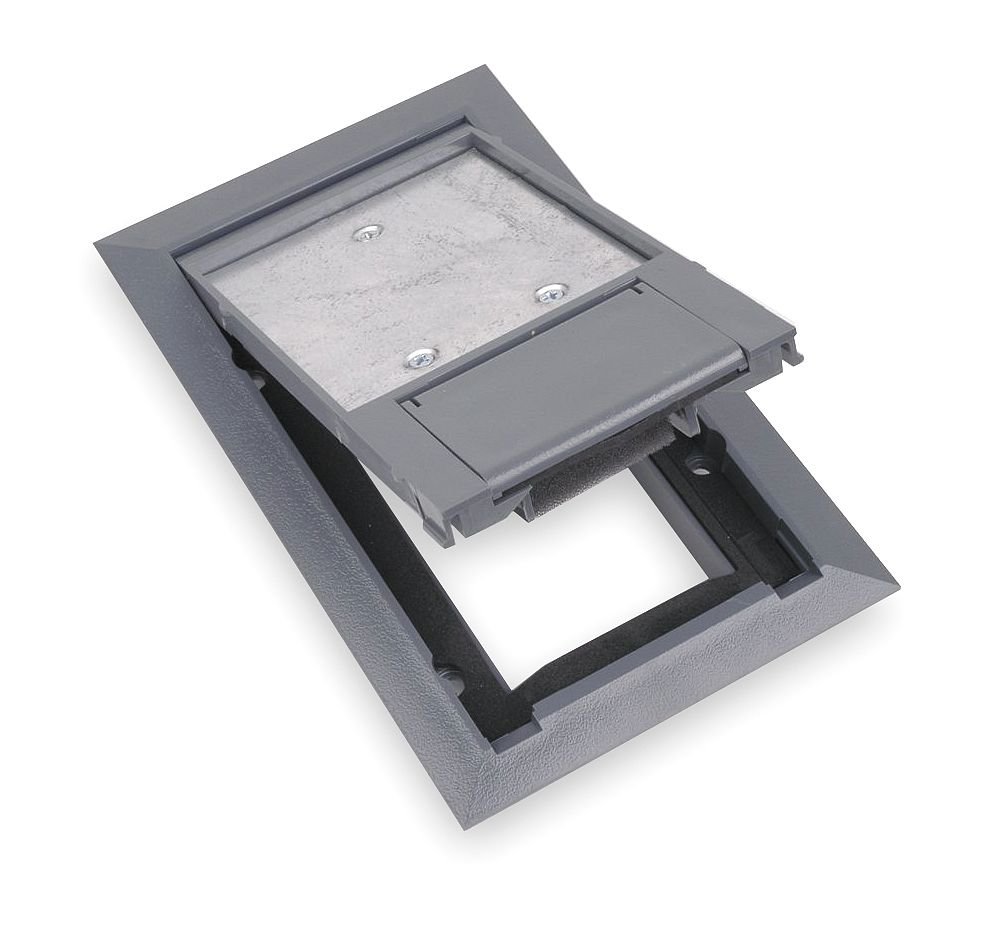 8-1/8 Inch Gray Floor Box Cover - Durable Electrical Outlet Cover for Home, Office & Commercial Use