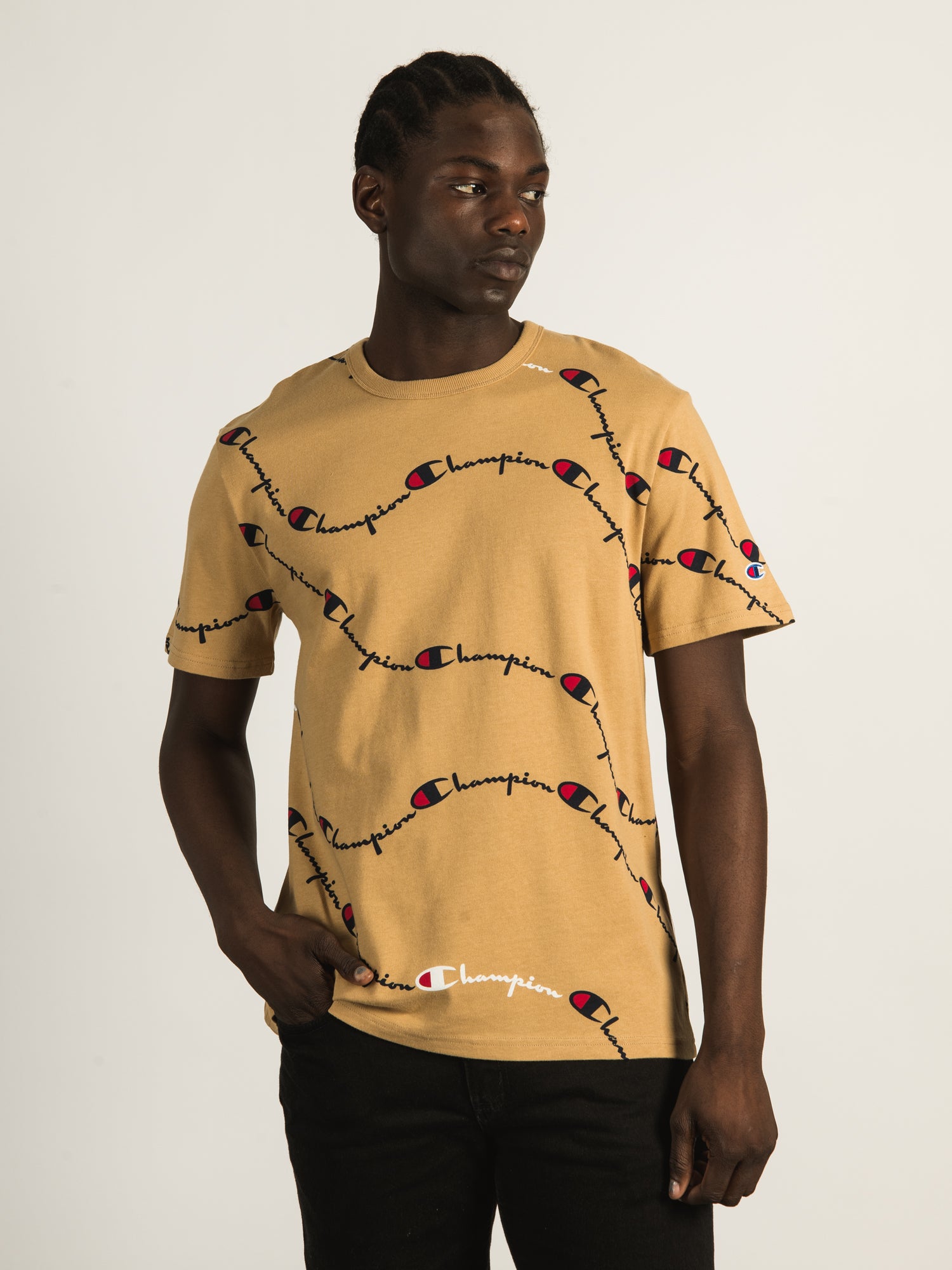 Champion Reverse Weave All Over Print Heritage T-Shirt for Men & Women - Casual Streetwear, Gym & Everyday Comfort