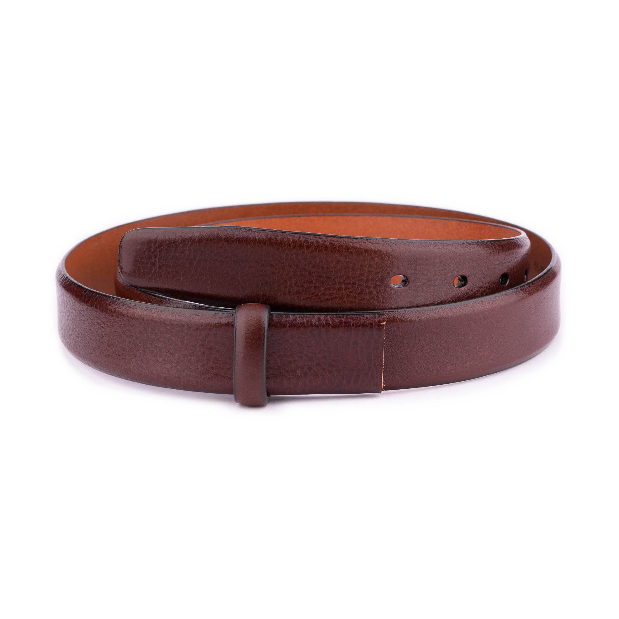 Genuine Cognac Leather Brown Belt Strap for Ferragamo Men's Buckle Replacement - Premium Dress Belt for Business, Office & Formal Occasions