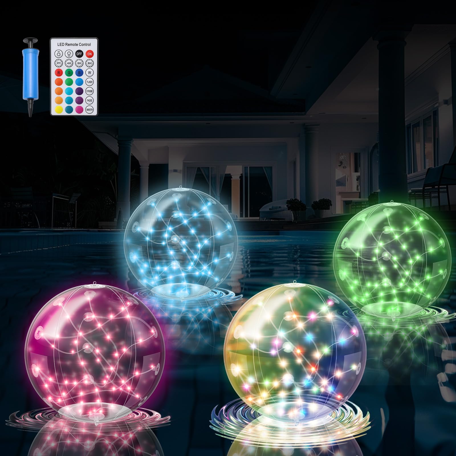 Solar Pool Lights 4 Pack - 14.5