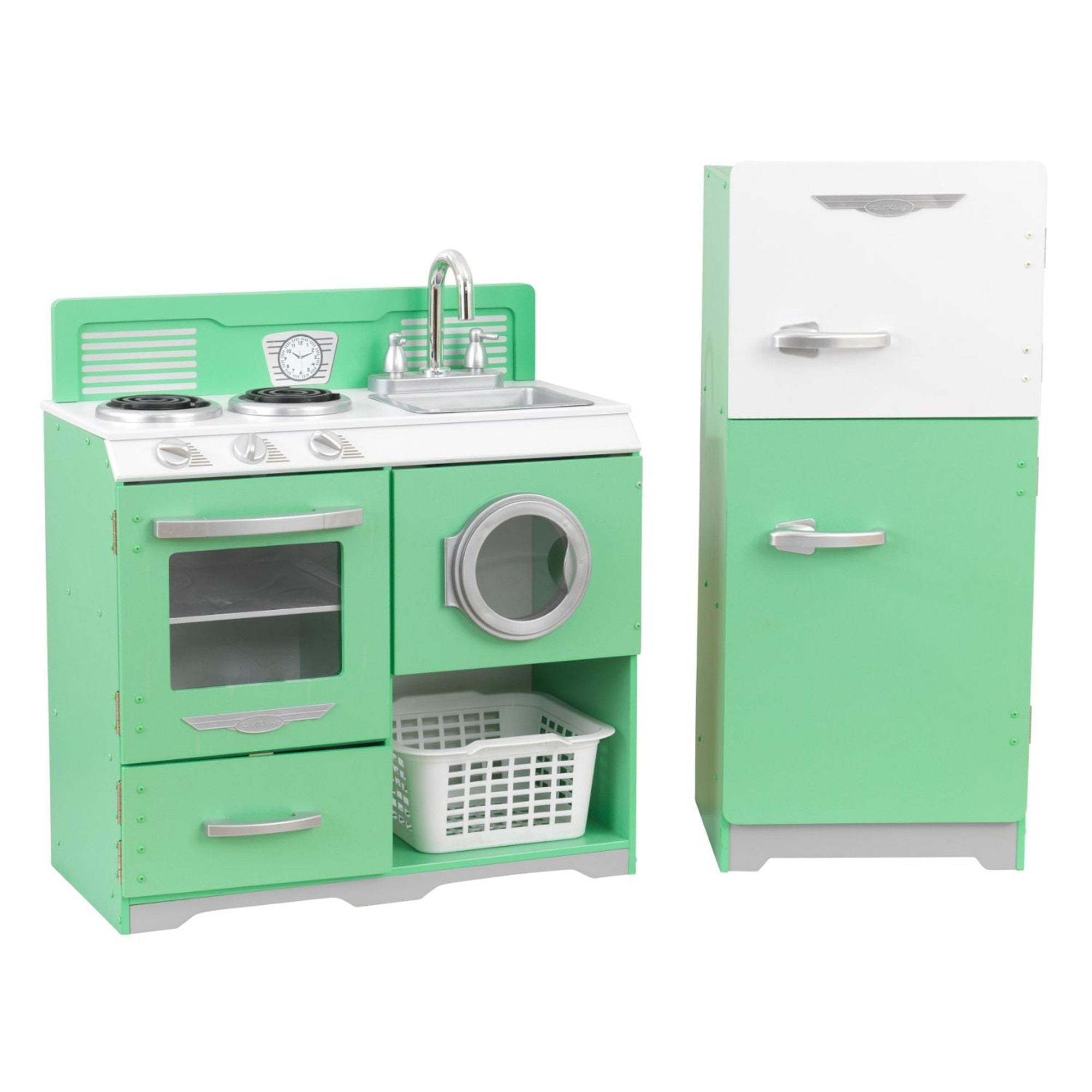KidKraft Homestyle 2-Piece Wooden Play Kitchen Set for Kids - Pretend Cooking & Role Play for Toddlers & Preschoolers