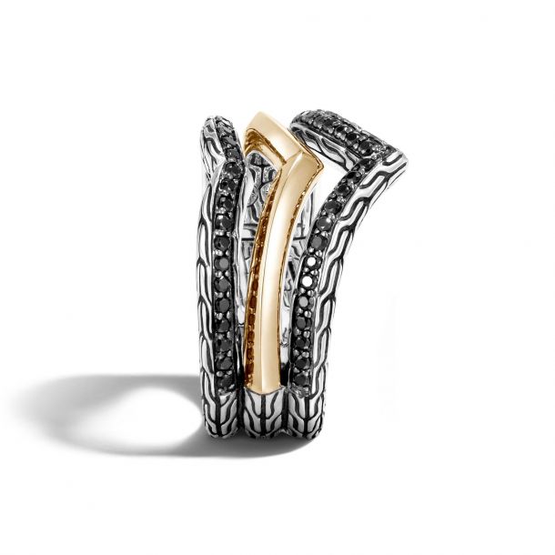 Classic Multi-Row Chain Ring for Women - Elegant Layered Gold & Silver Stackable Rings - Perfect for Everyday Wear, Parties & Gifts