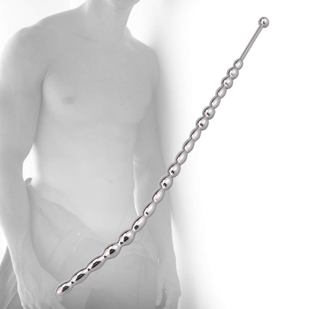 Premium Stainless Steel Urethral Sounds Dilators with Multi-Bead Design - Curved Shaft Penis Plug for Male Enhancement & Stretching | Medical-Grade Adult Sex Toy for BDSM, Prostate Play & Urethral Training