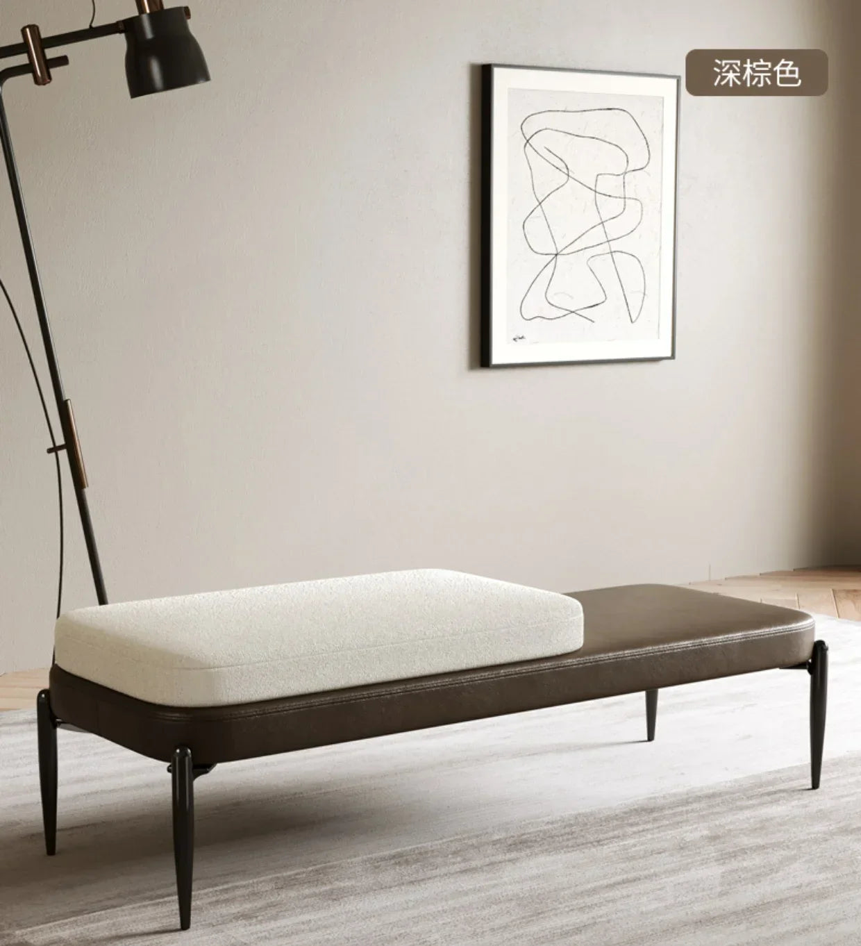 Premium Genuine Leather Shoe Bench - Elegant & Durable Entryway Seating for Hallway, Bedroom or Dressing Room - Perfect for Trying On Shoes & Organizing Space