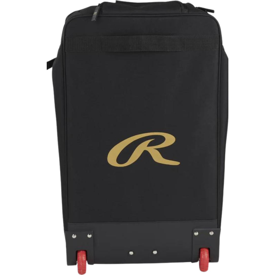 **Rawlings Gold Collection Series Wheeled Baseball Bag (GCWHBG BK) – Durable Travel & Sports Equipment for Baseball Players & Coaches**    *Use Cases: Perfect for baseball games, travel, practice sessions, and team equipment storage.*