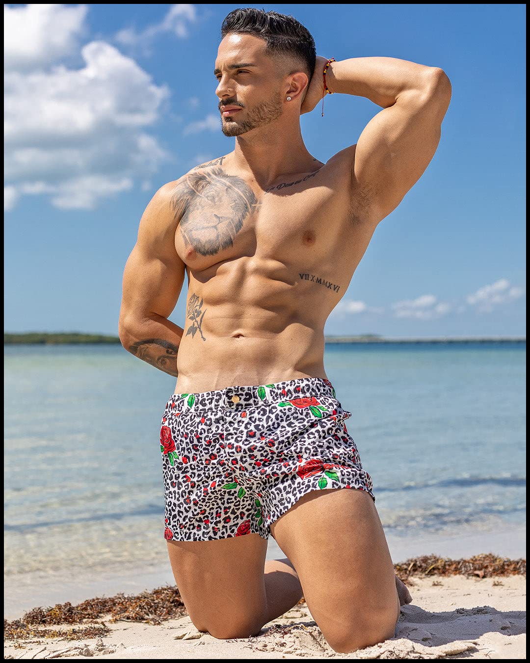 **Bang Men's Swimwear - Quick-Dry Square Cut Mini Swim Trunks - Premium Beach & Pool Shorts for Swimming, Surfing & Vacation**
