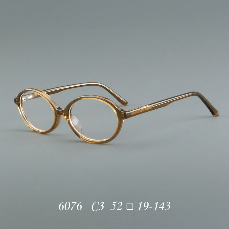 Vintage Oval Acetate Eyeglass Frames for Women & Men - Retro Style Clear Lightweight Glasses - Perfect for Reading, Fashion, and Daily Wear