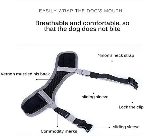 Adjustable Dog Muzzle for Small & Medium Dogs - Breathable Anti-Biting Anti-Barking Pet Mouth Cover (Size M, Red) - Perfect for Training, Grooming & Vet Visits