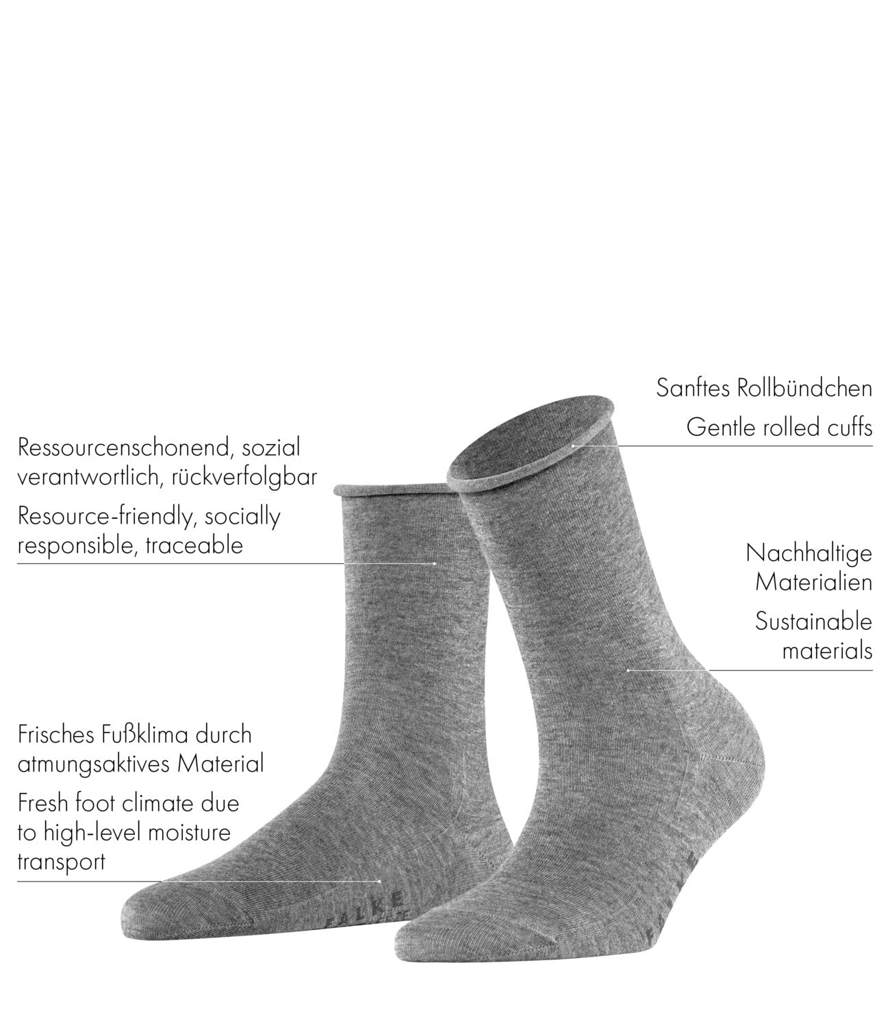 FALKE Women's Cotton Socks - Comfort for Work & Travel