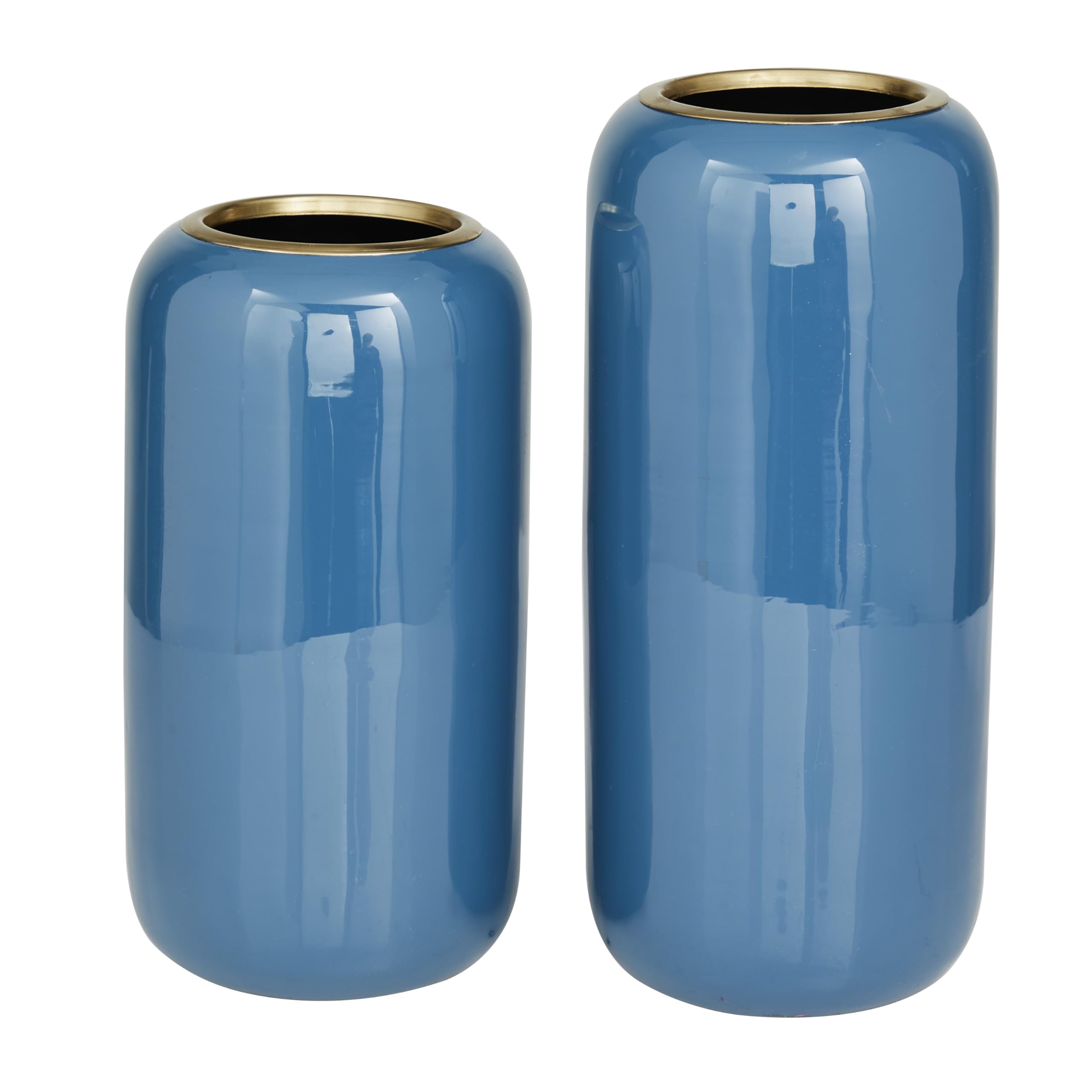 Novogratz Blue Metal Vase Set of 2 - 13
