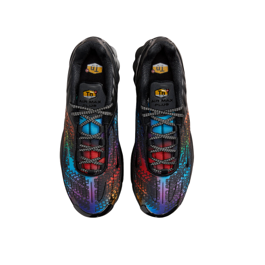 Nike Air Max Plus 3 Premium Running Shoes - Rainbow Gradient Black Fuchsia Dream Racer Blue - Perfect for Jogging, Gym Workouts & Street Style Fashion