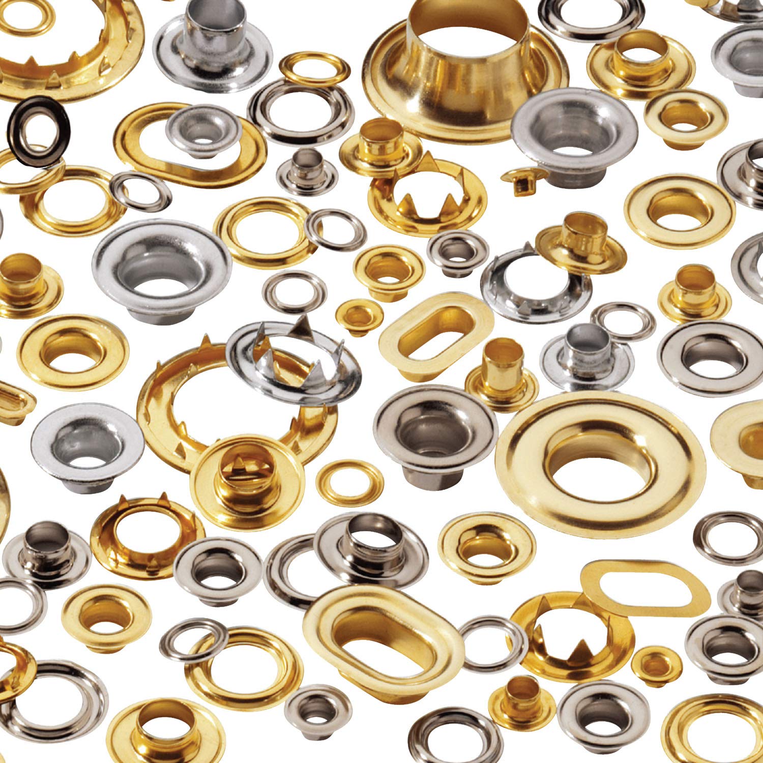 Stimpson 1GTWBN3600 Nickel-Plated Sheet Metal Grommet & Teeth Washer Kit - Heavy Duty, Durable (3600 Sets) for Industrial, Automotive & Marine Applications