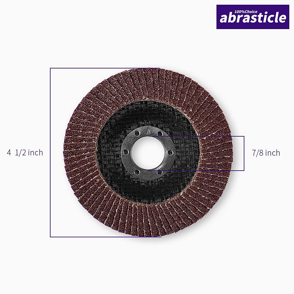 40 Pack 4.5 Inch Flap Discs for Angle Grinder - Assorted 40/60/80/120 Grit Sanding Discs - Perfect for Metal, Wood & Paint Removal - DIY & Professional Use