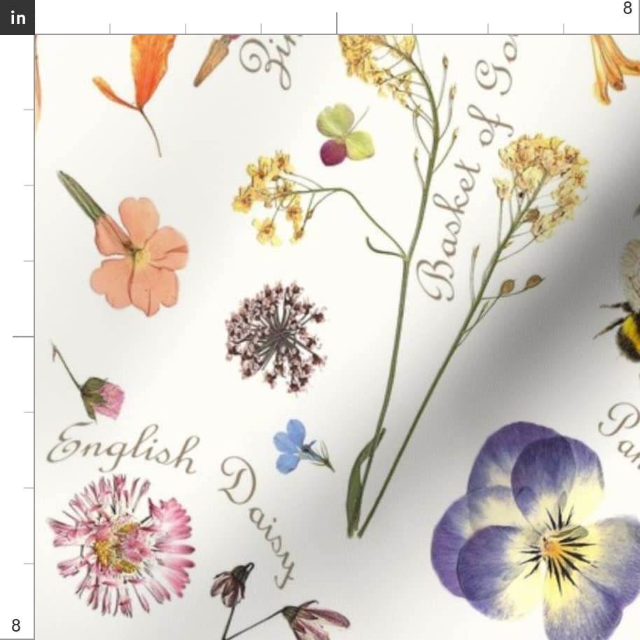 Eco-Friendly Bee Pollinator Awareness Printed Minky Fabric by The Yard - Soft Plush Material for Sewing Baby Blankets, Quilt Backing & DIY Home Decor Projects - Perfect for Nursery, Gift Making & Sustainable Crafting