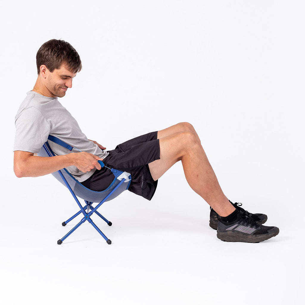 Premium Moonlite Elite Reclining Camp Chair - Heavy Duty Folding Outdoor Chair with Cup Holder - Perfect for Camping, Backyard, Beach, and Outdoor Adventures