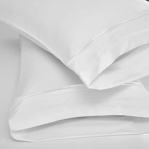 Luxury 100% Giza Egyptian Cotton King Size Sheet Set - 4 Piece Deep Pocket Bed Sheets for King Bed - Ultra Soft & Breathable White Bedding - Perfect for Master Bedroom, Guest Room & Hotel Use