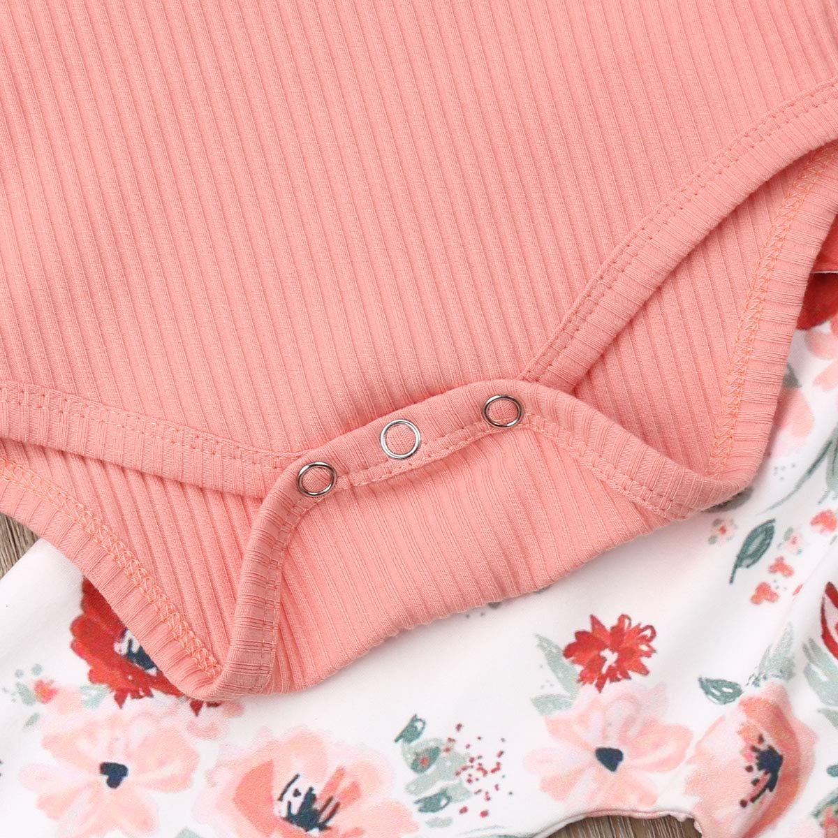 Adorable Newborn Baby Girl Outfit Set - Floral Romper Bodysuit, Long Pants & Headband | Soft Cotton Short Sleeve Donut Print | Perfect for Photoshoots, Birthday Parties & Daily Wear