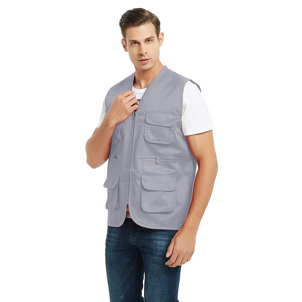 TopTie Custom Supermarket Volunteer Vest - Heat Transfer Printed Multi-Pocket Work Apron for Grocery Store Staff & Community Service Volunteers | Durable & Functional for Food Banks, Charity Events & Retail Assistance