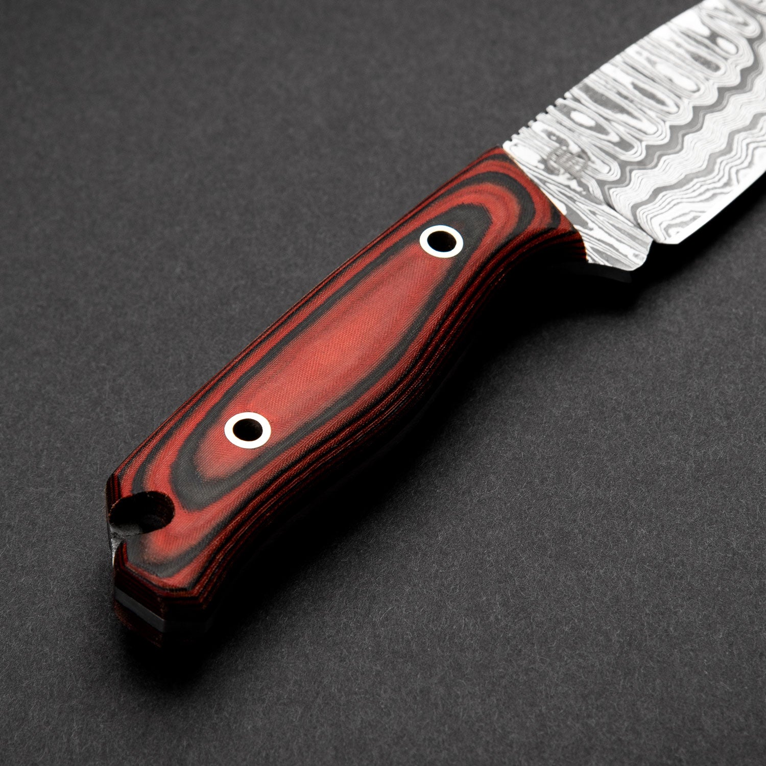 Premium Hunter Damascus Steel Knife - High Carbon Stainless Steel Blade with Wood Handle - Perfect for Outdoor Camping, Hunting & Survival Gear