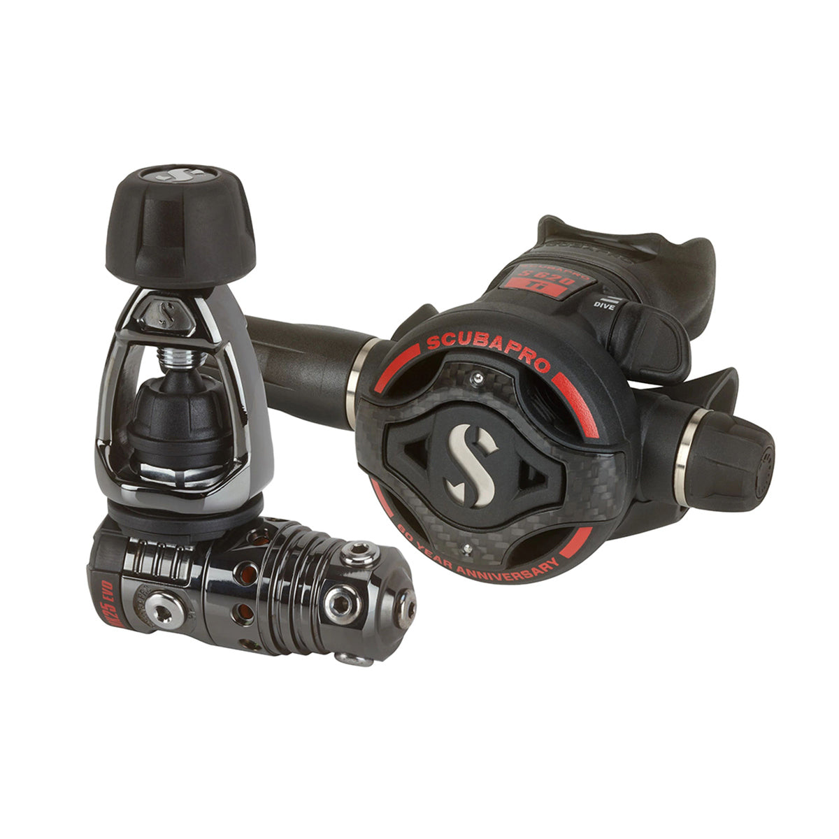 Scubapro MK25 EVO/S620Ti Yoke Regulator Set - 60th Anniversary Limited Edition for Scuba Diving & Professional Underwater Adventures