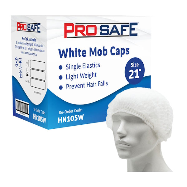 ProSafe Disposable Round Cap Hair Net 21 or 24 Inches - 1000 Pack for Food Service, Healthcare & Industrial Use