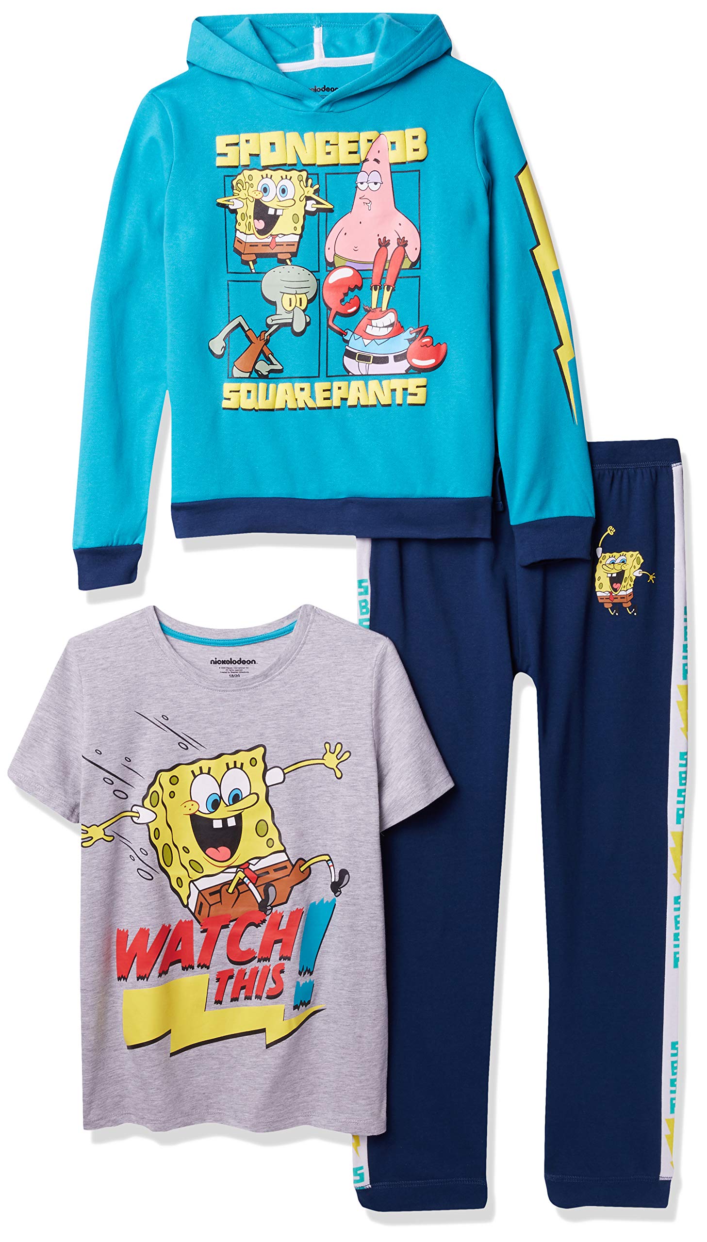 SpongeBob SquarePants Graphic Hoodie for Boys | Nickelodeon Cartoon Character Sweatshirt | Kids Casual Wear & Cartoon Lovers Gift