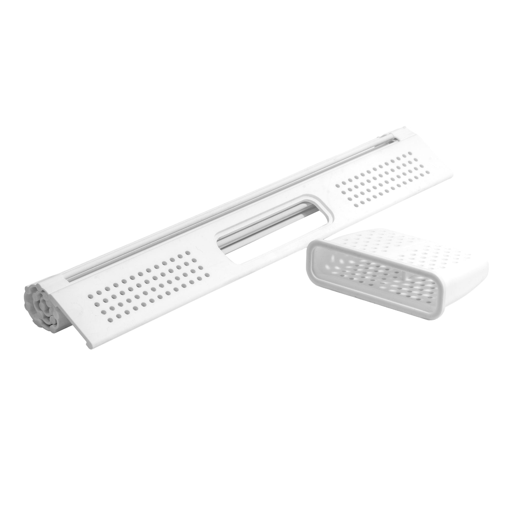 Foldable Dish Drying Rack with Cutlery Holder - Space Saving Kitchen Organizer for Countertop, White | Perfect for Small Apartments, RVs & Compact Kitchens