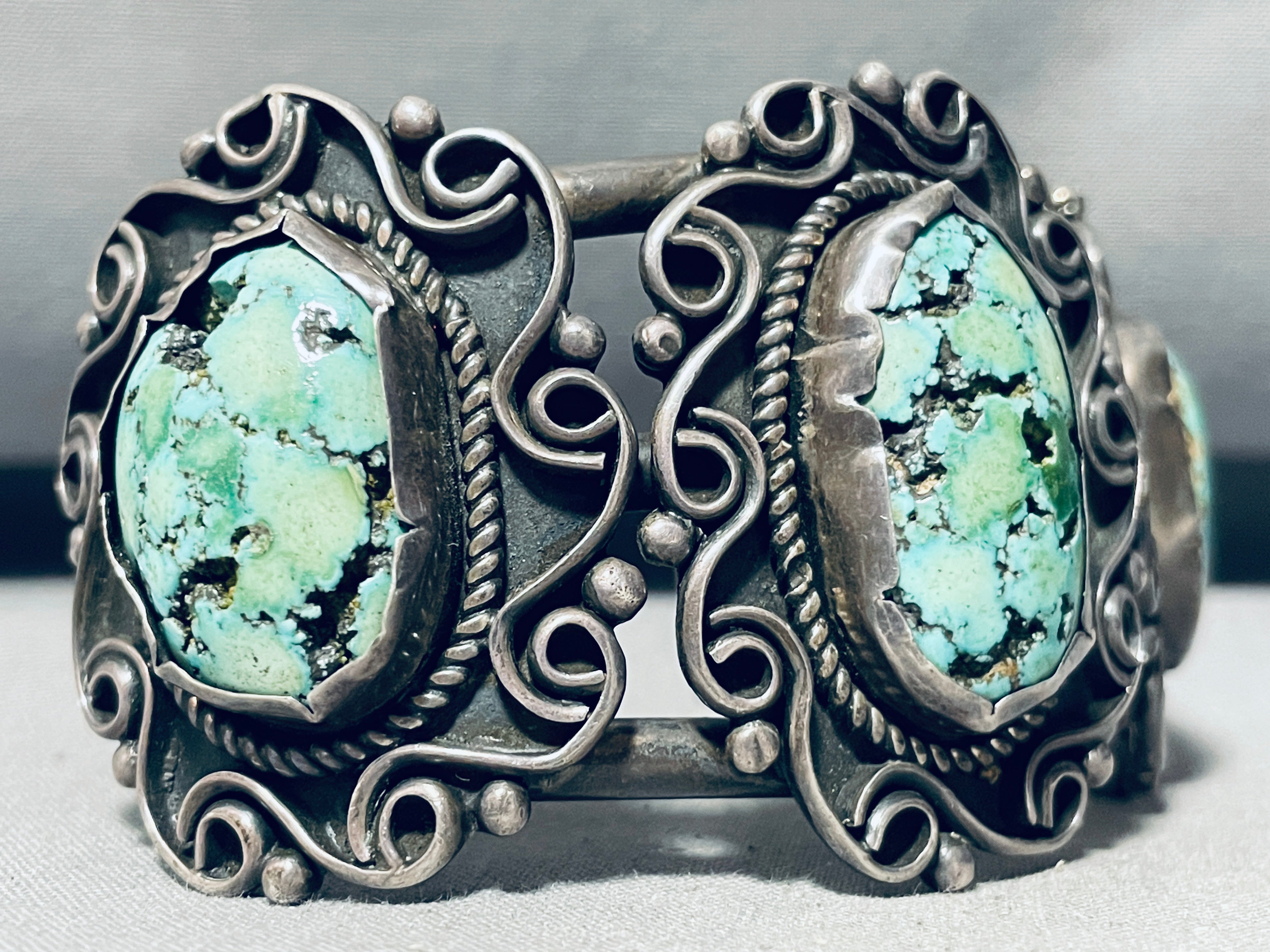 Authentic Navajo Turquoise Sterling Silver Bracelet - Vintage Native American Jewelry for Women - Perfect for Boho Fashion, Gift Giving & Special Occasions