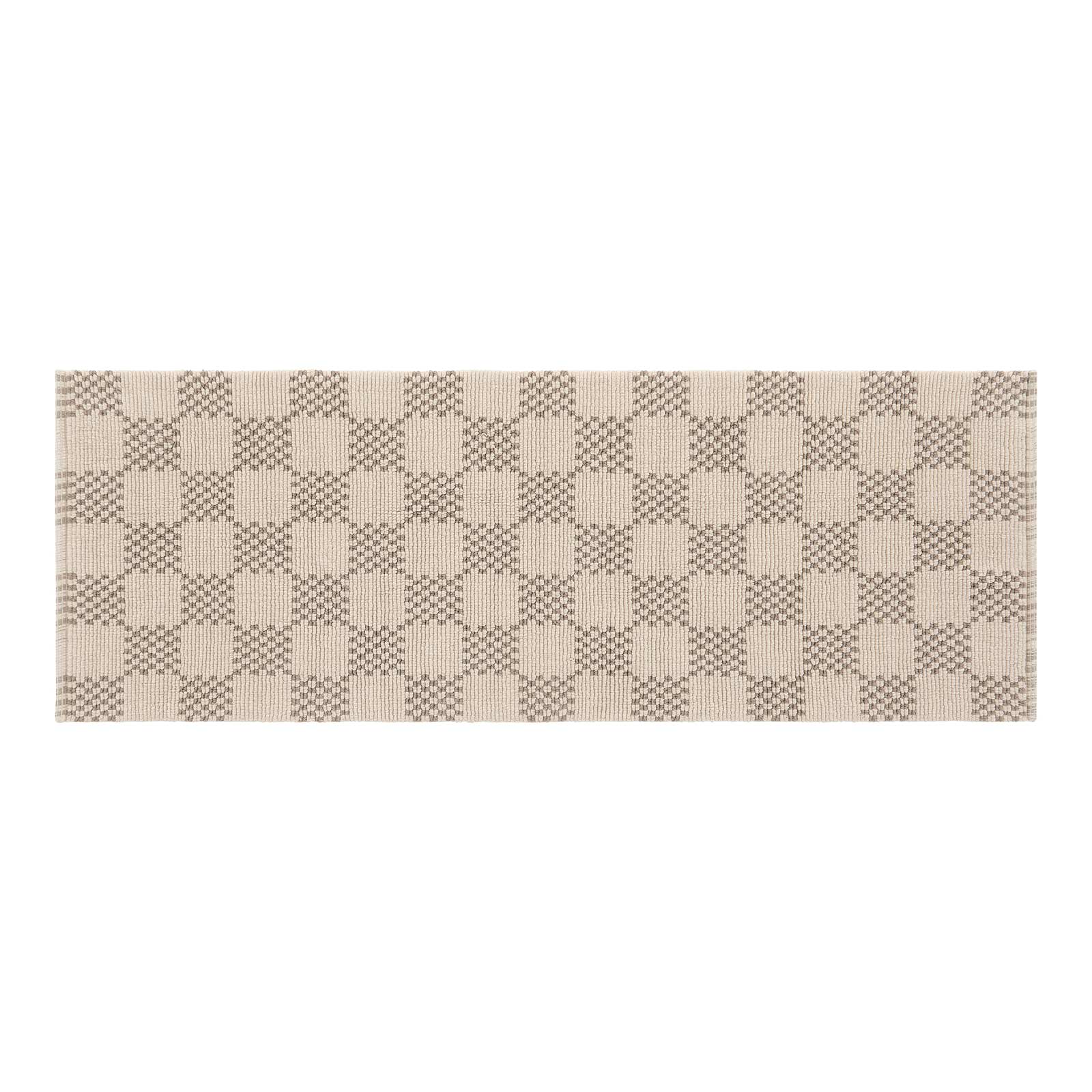 Soft Plush Bath Mat with Non-Slip Backing - Absorbent Quick-Dry Bathroom Rug for Shower & Tub - Perfect for Bathroom, Spa, and Home Decor (Checkered Pattern)