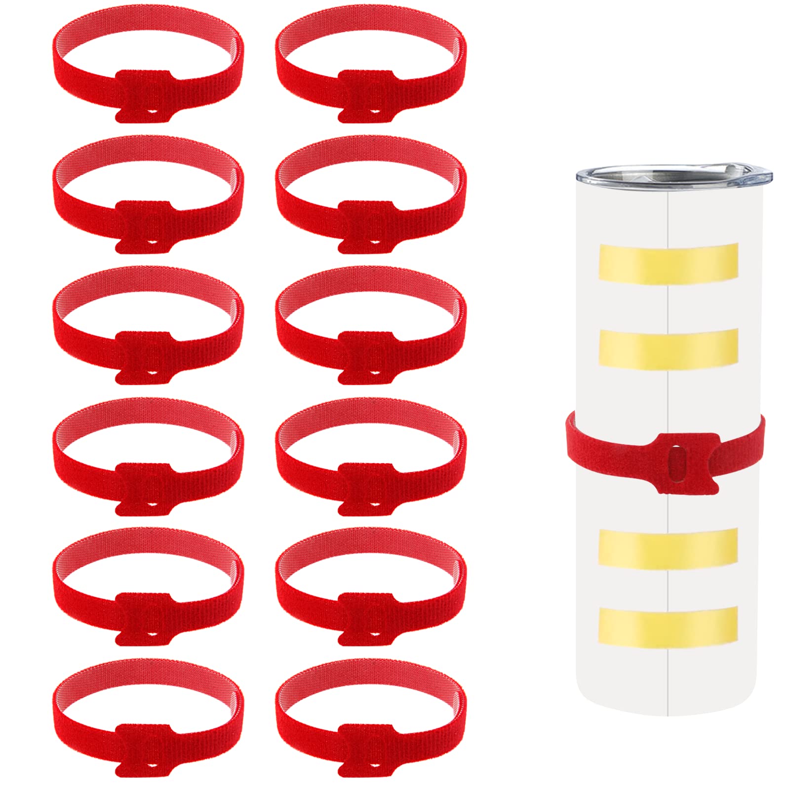 12 Pcs Tumbler Sublimation Tool Kit - Perfect Tumbler Wrap & Pinch Clamp for 20 Oz Tumblers - Sublimation Supplies for DIY Crafts, Personalized Gifts & Home Decor Projects