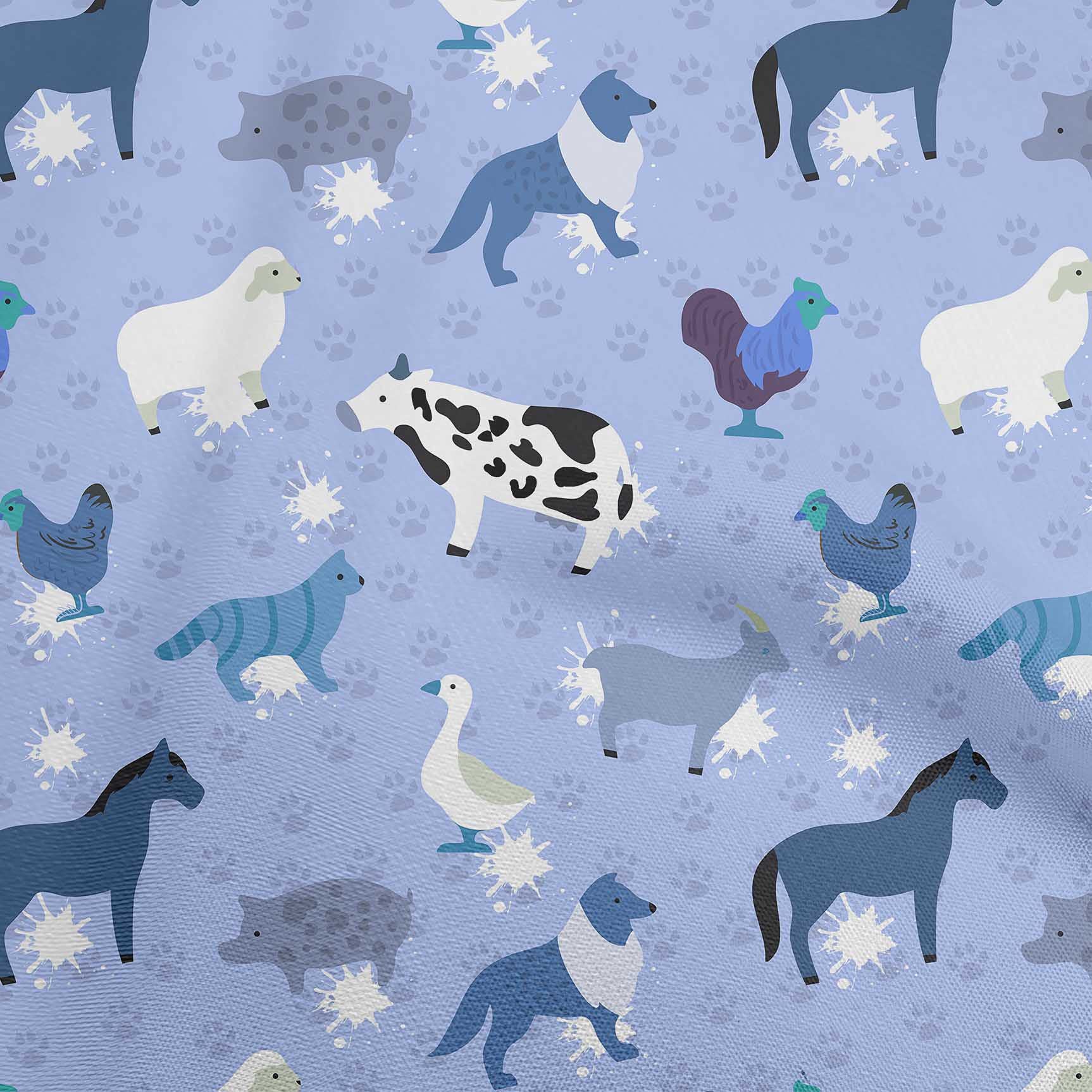 Premium Cotton Poplin Fabric - Bluish Violet Animal Print DIY Sewing Material (56 Inch Wide) for Clothing, Quilting & Home Decor Projects | Soft, Durable & Easy to Sew