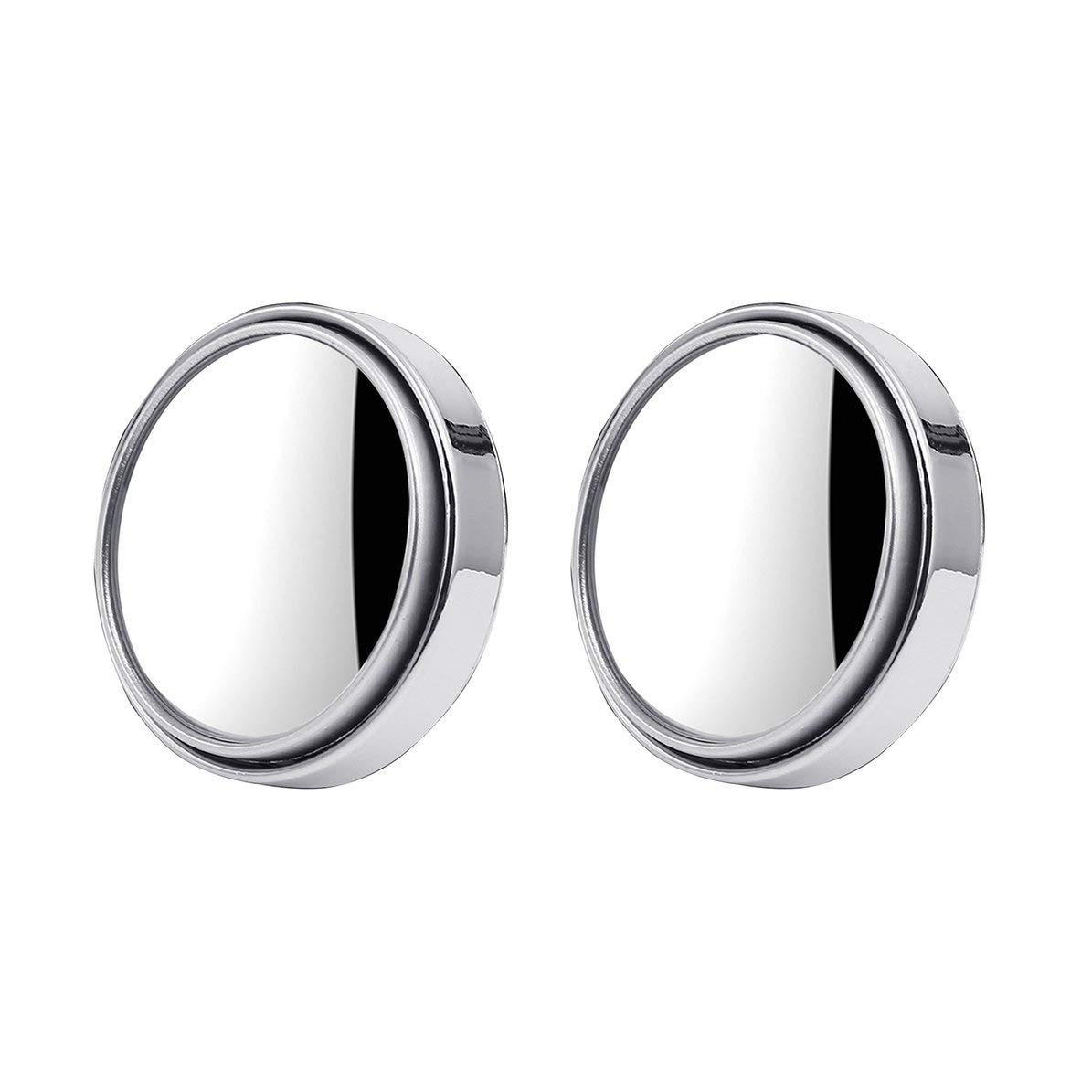 Rendeyuan 360° Adjustable Convex Blind Spot Mirror - Silver Small Round Rearview Mirror for Cars, Trucks, SUVs - Enhances Safety & Eliminates Blind Spots While Driving & Parking