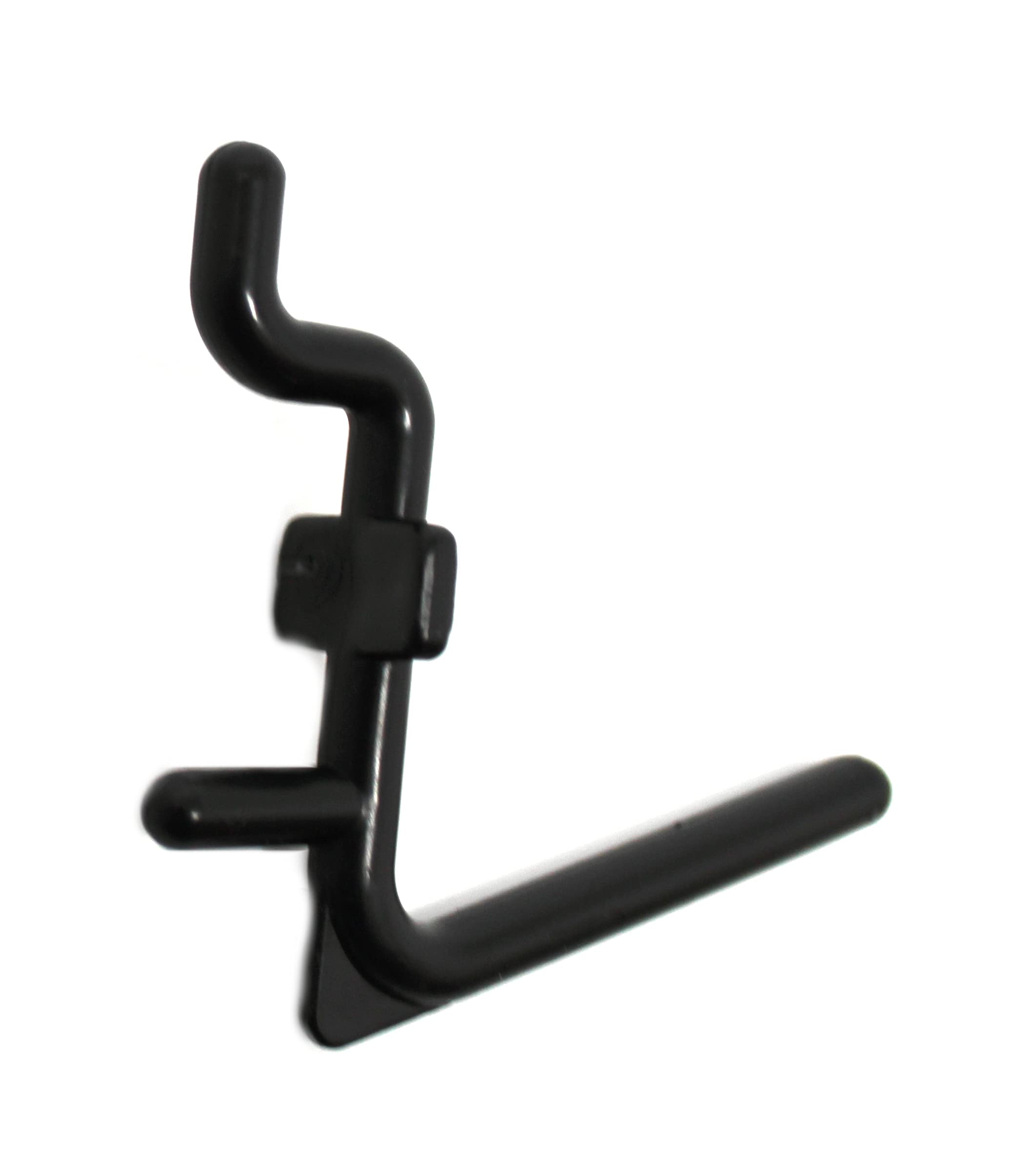 JSP Manufacturing Non-Locking Plastic L-Style Pegboard Hooks - 75-Pack Black | Garage Tool Organization, Craft Room Storage & Workshop Accessories | Perfect for DIY Projects, Home Improvement & Wall Storage Solutions