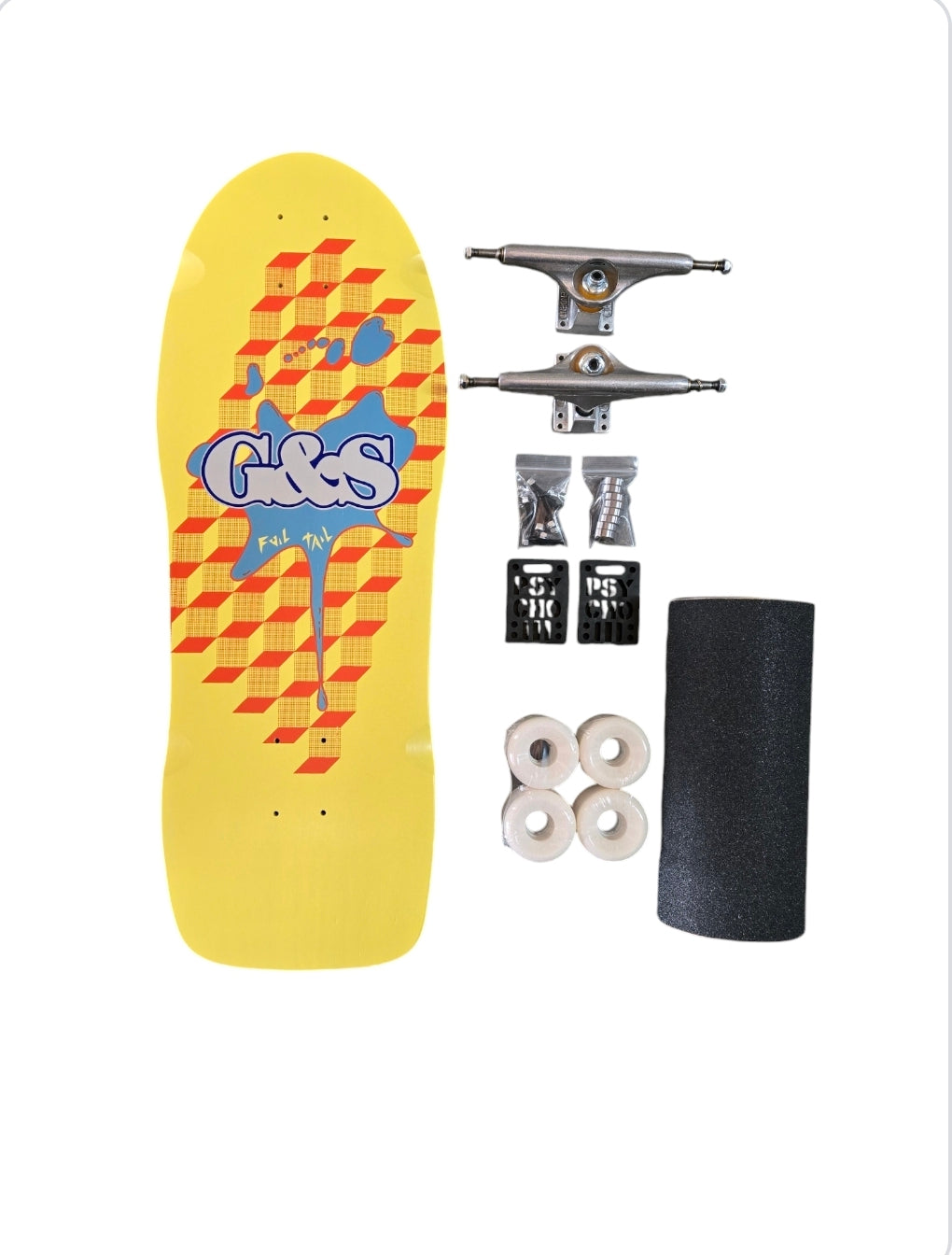 G&S FoilTail Complete Skateboard - Professional 31 Inch Cruiser Board with 7-Ply Maple Deck, ABEC-7 Bearings & PU Wheels - Perfect for Commuting, Campus Riding & Street Skating (Yellow)