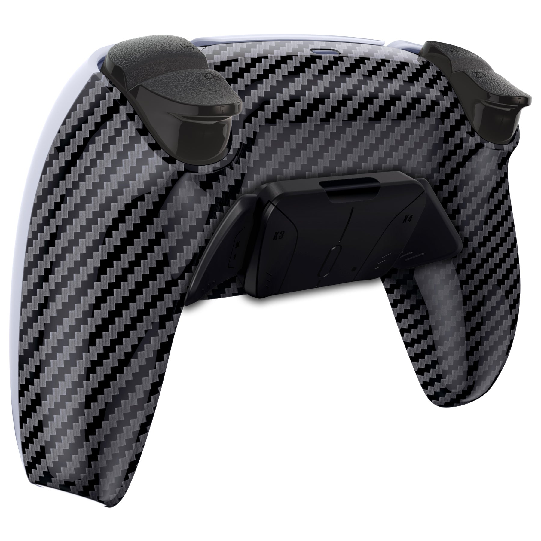 eXtremeRate Remappable RISE4 Remap Kit for PS5 Controller BDM-010/020 - Graphite Carbon Fiber Back Buttons for Custom Controls | Perfect for FPS, Racing & Competitive Gaming