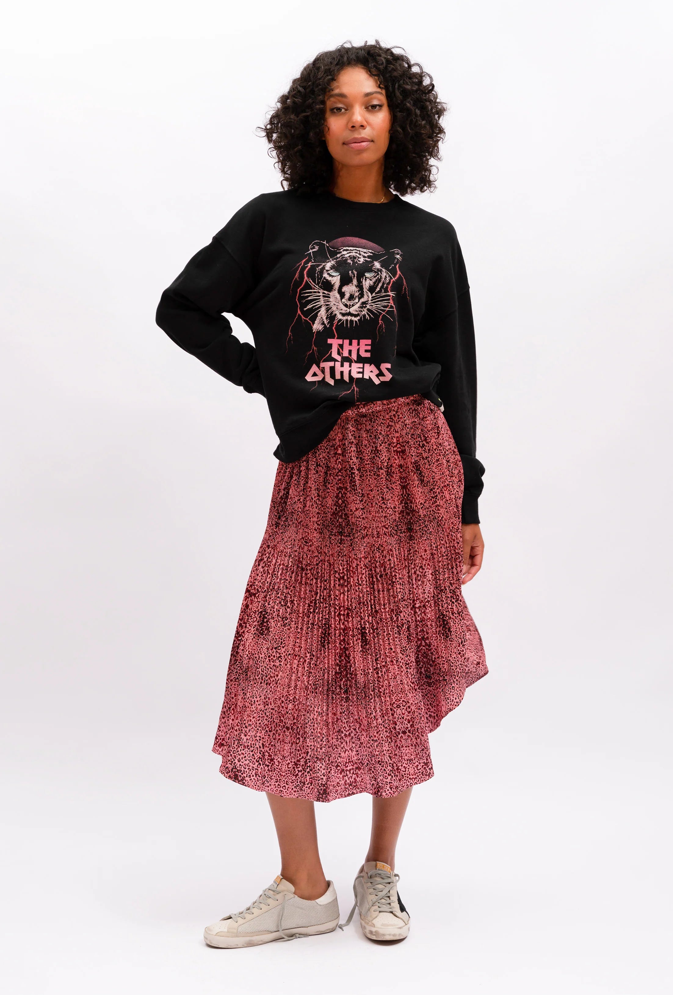 Stylish Gina Pleated Skirt for Women | Flowy A-Line Midi Skirt with Elastic Waist | Perfect for Office, Date Night & Casual Outfits