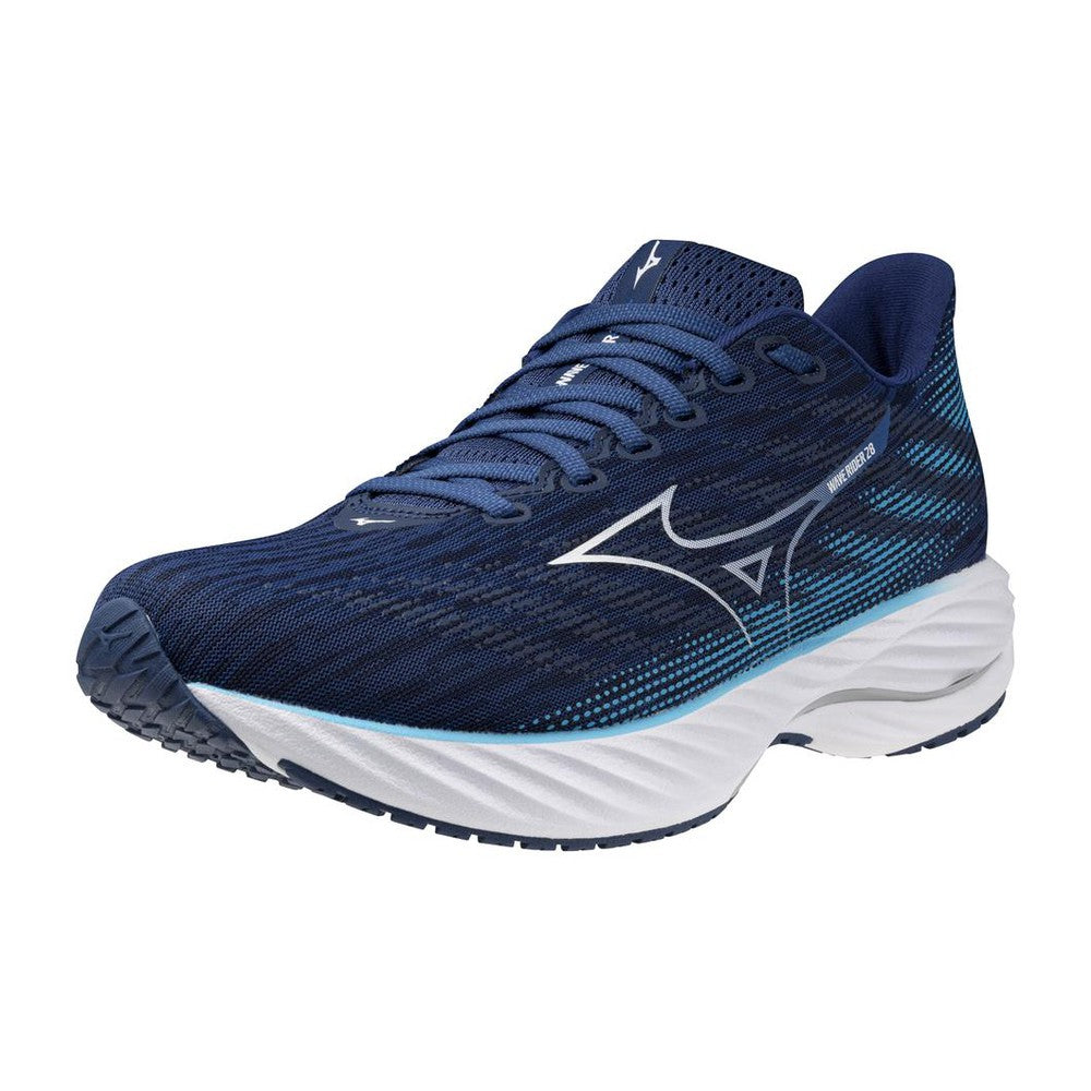 Asics Men's Wave Rider 28 Running Shoes - Lightweight Cushioned for Long Distance & Training - Perfect for Road Running, Jogging & Gym Workouts