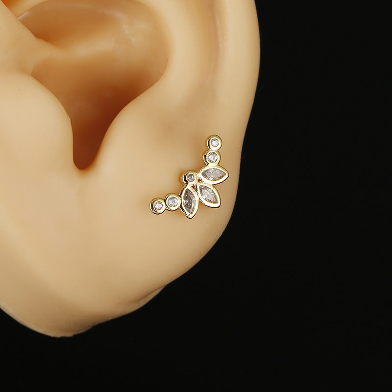 20G Hypoallergenic Heart Stud Earrings - Surgical Steel Cartilage Tragus Helix Piercing Jewelry | Perfect for Unicorn Tragus, Ear Cuffs & Unique Ear Stacks