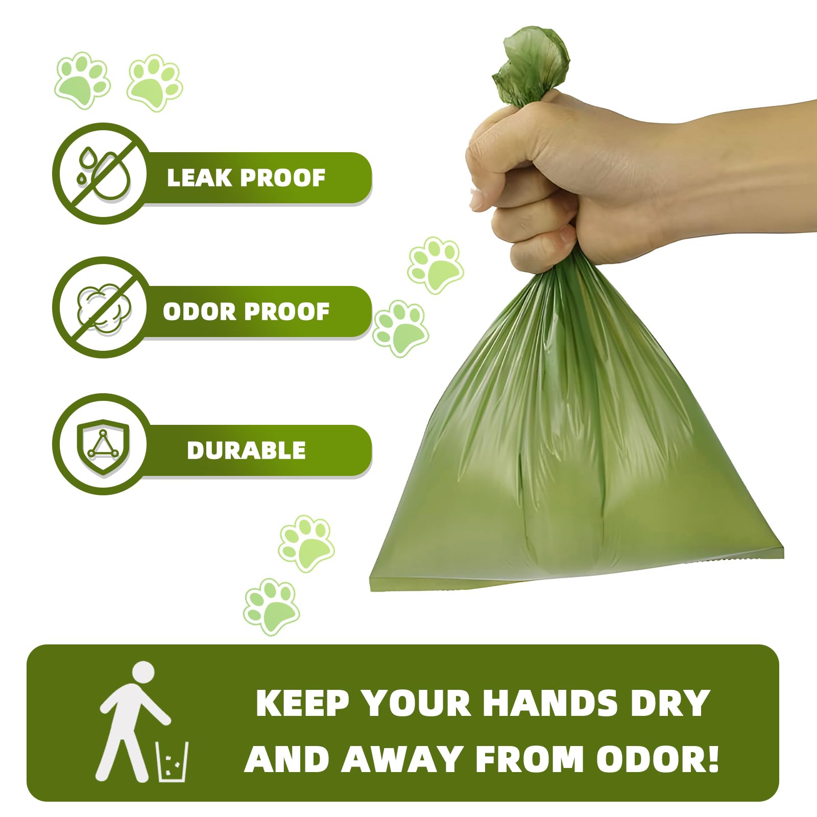 Topfree Biodegradable Dog Poop Bags - 18 Rolls (270 Count) | Super Strong & 100% Leak Proof | Eco-Friendly Pet Waste Bags for Dogs, Puppies & Cats | Perfect for Walking, Hiking & Park Cleanup