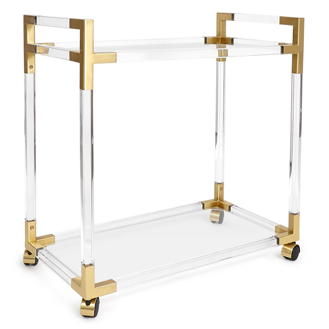 Jacques Bar Cart - Premium Rolling Bar Cart with Wheels for Home, Kitchen & Outdoor Entertaining | Stylish Mobile Drink Serving Cart for Cocktails, Wine & Beverages
