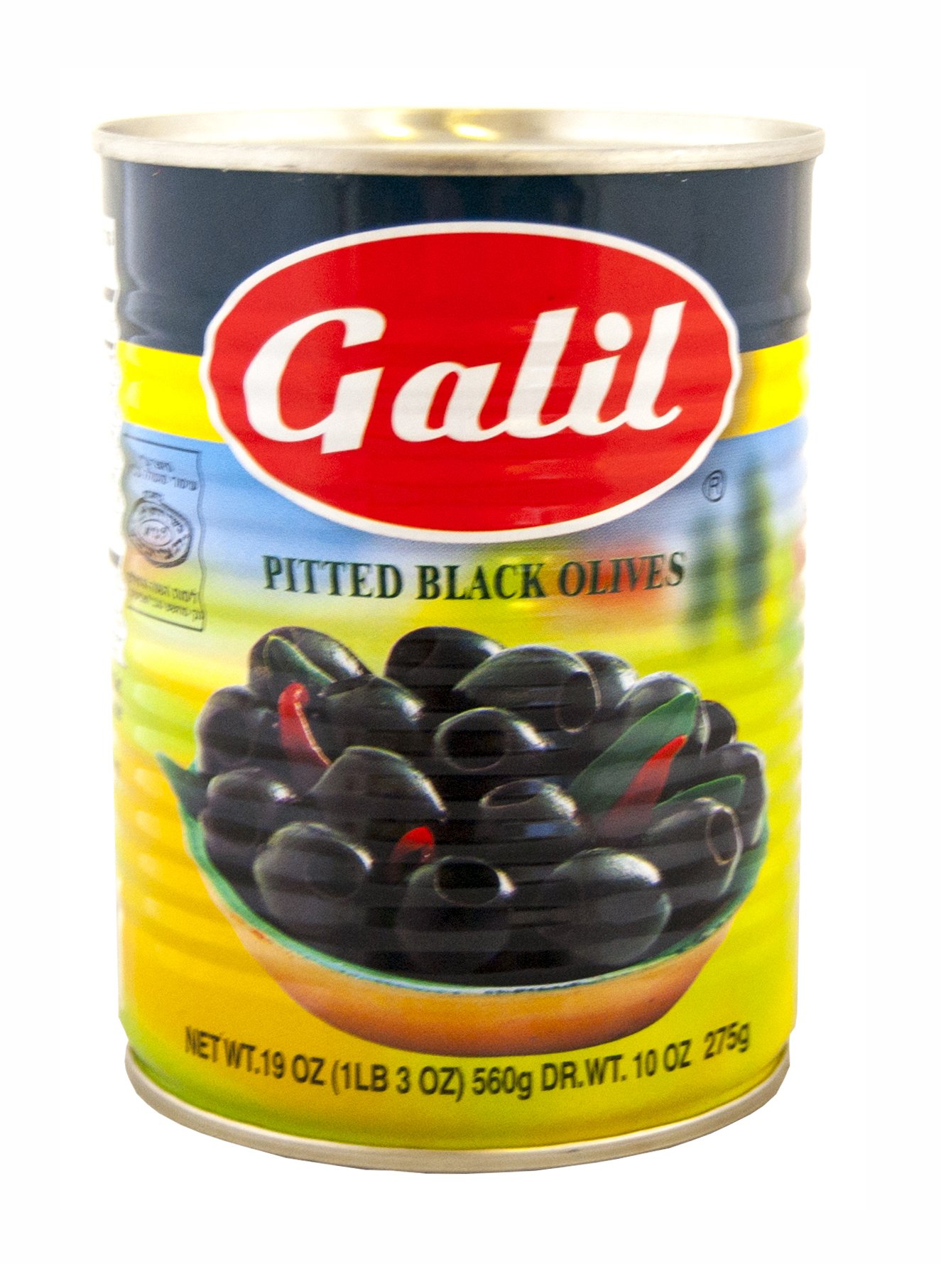 Premium Galil Black Pitted Olives - 19oz (Pack of 12) | Gourmet Mediterranean Olives for Salads, Charcuterie Boards & Cooking | Rich Flavor & Ready to Eat