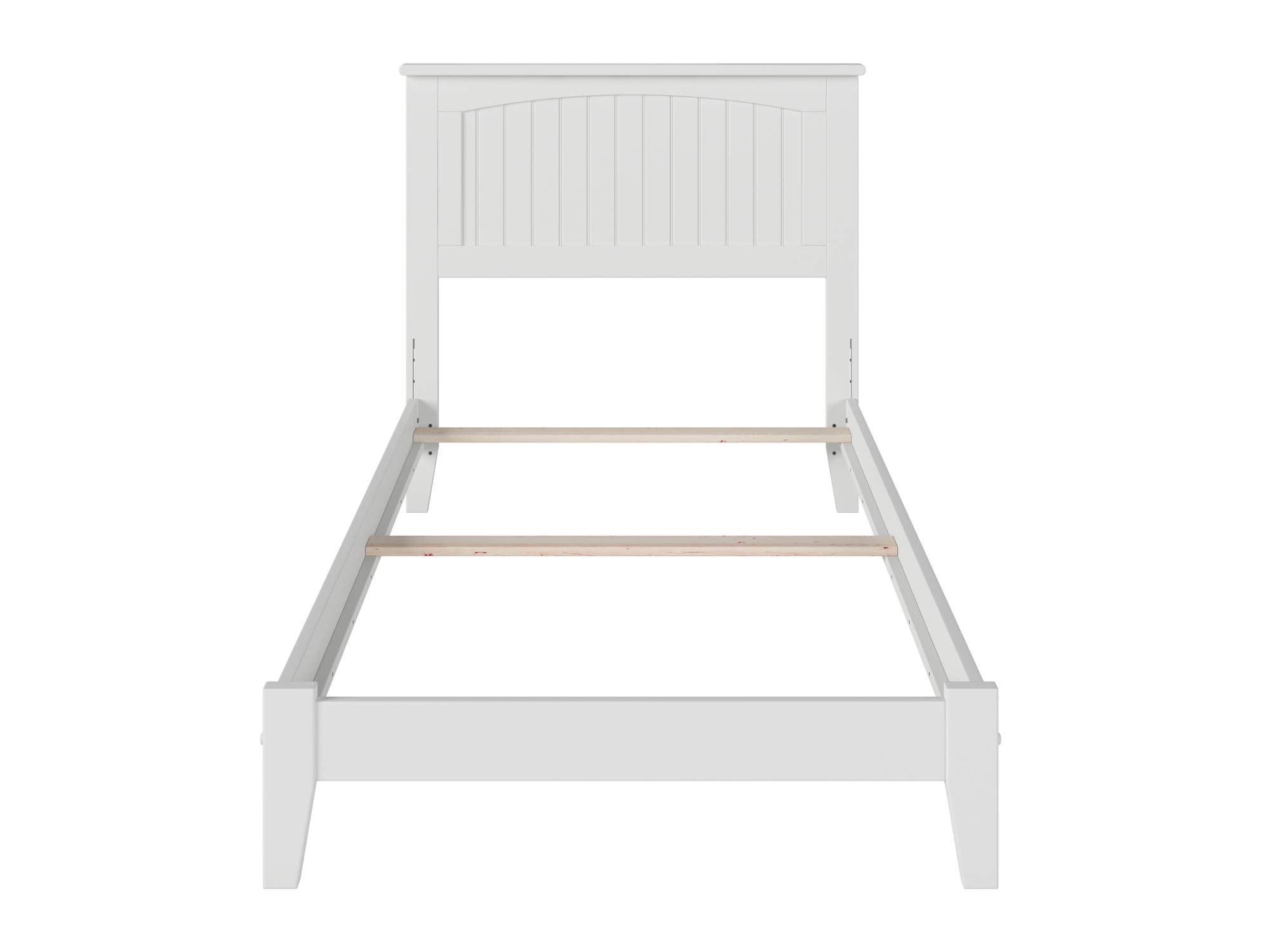 AFI Nantucket Twin XL Bed Frame with Built-in USB Charger - White | Modern Bedroom Furniture for Small Spaces & Guest Rooms
