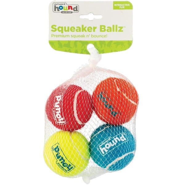 Outward Hound Squeaker Ballz Dog Toy - Durable Chew Toys for Small & Large Dogs - Fun Interactive Play for Indoor & Outdoor Use