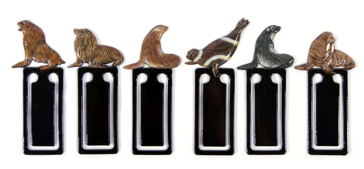 Wholesale Hand-Painted Sea Lion, Ox, Walrus & Seal Animal Bookmark Set - 12 Unique Designs for Book Lovers, Gifts & Collectors | Perfect for Reading, Book Clubs & Animal Enthusiasts