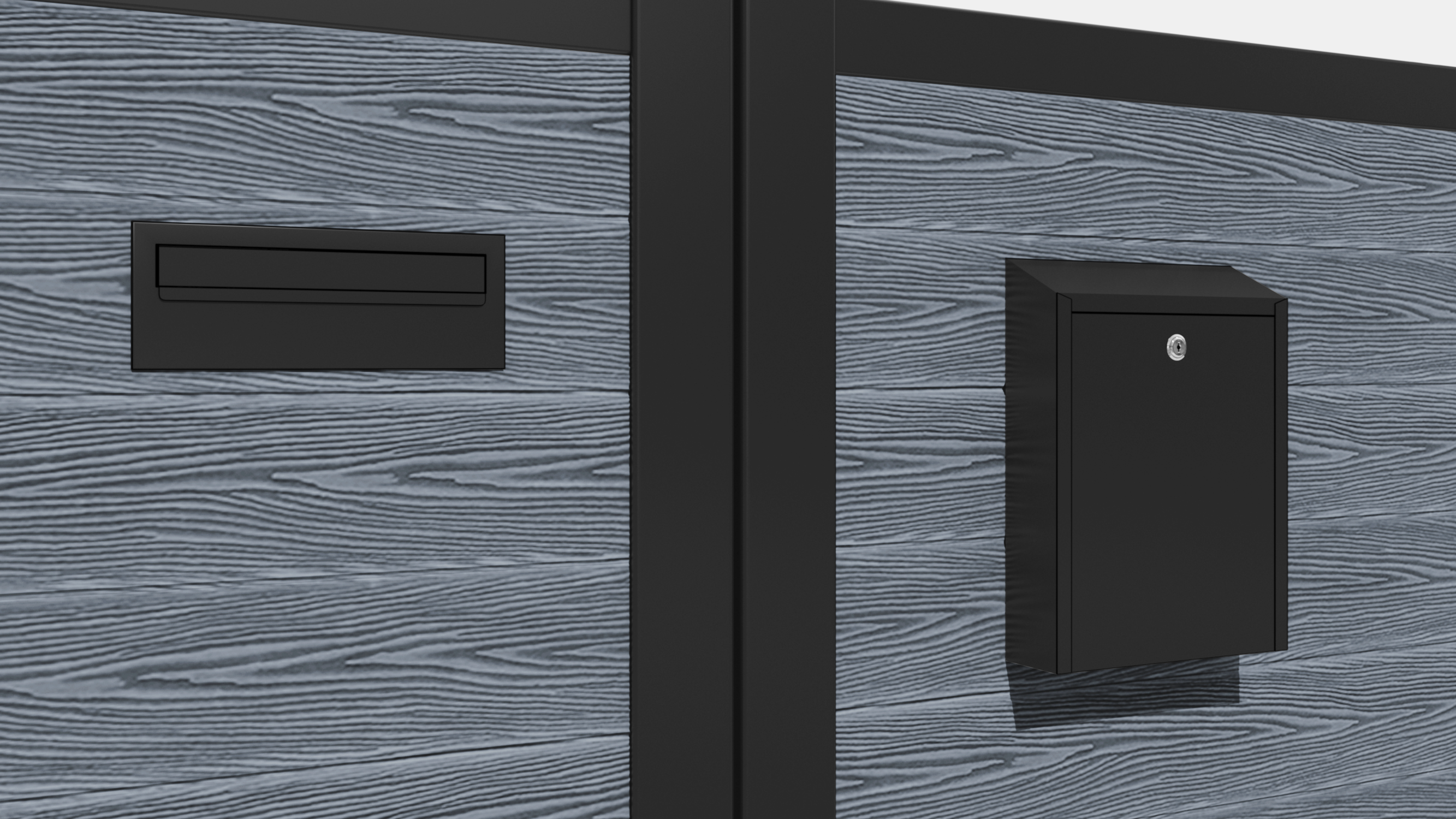 Classic Aspen Straight Top Driveway Gate - Anthracite Finish with Middle Screen | Durable & Stylish Driveway Entrance Solution for Homes & Estates