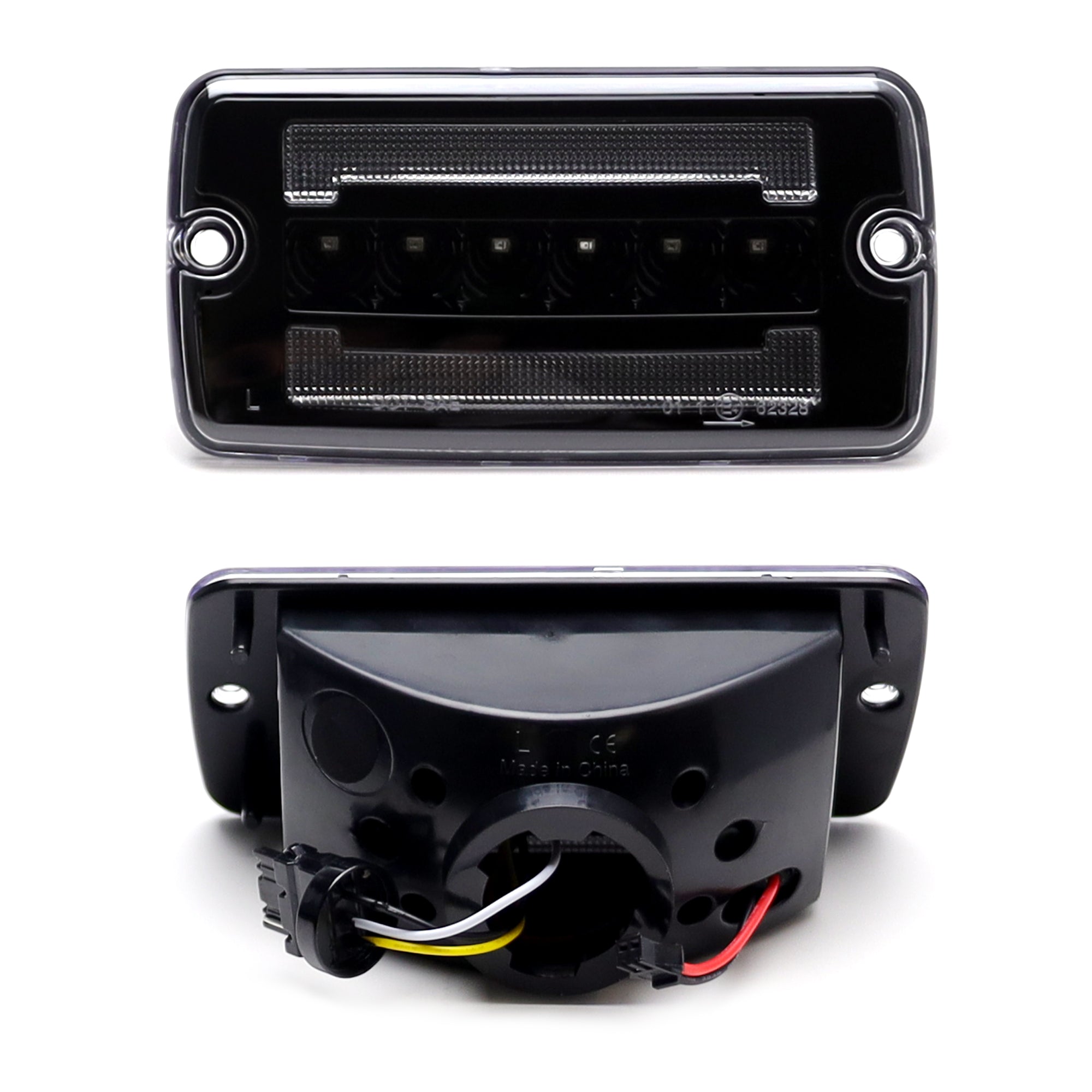 Jeep Wrangler TJ Clear Lens White LED DRL with Amber Turn Signal Lights - High Visibility Daytime Running Lights for Off-Road & City Driving