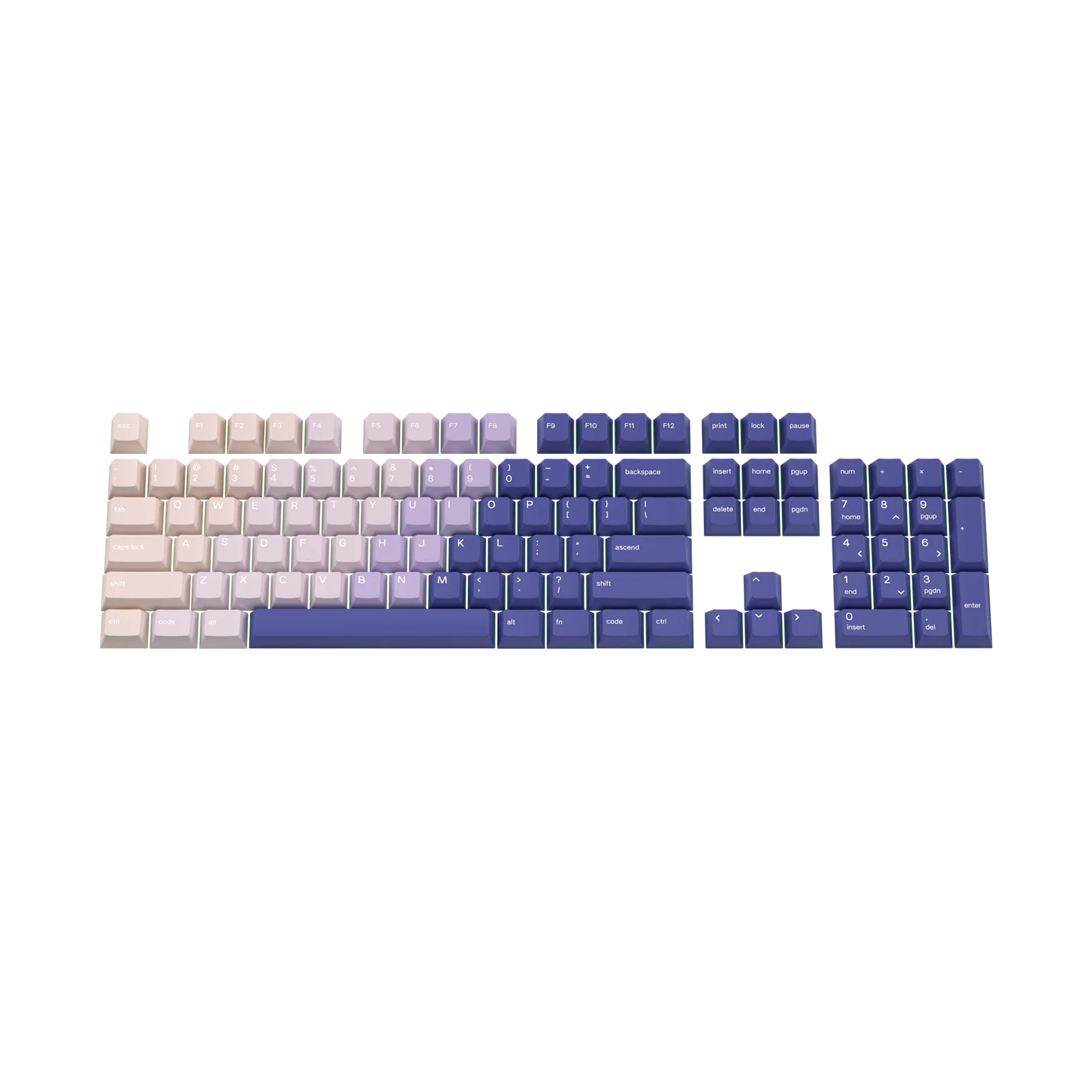Purple Haze Custom Keycaps for Mechanical Keyboards - Durable PBT Material, Cherry MX Compatible - Perfect for Gaming, Typing & Office Work